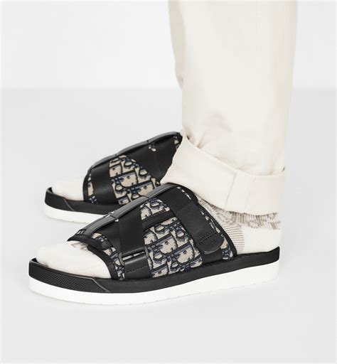 men dior alpha sandal oblique stores|Dior oblique jacquard sandals.